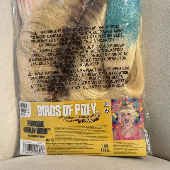 Harley Quinn Adult Wig – Birds of Prey Costume Accessory, New - Picture 4 of 4